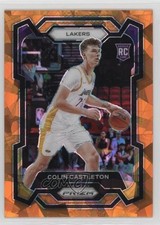 2023-24 Panini Prizm Orange Ice Prizm Colin Castleton #287 0w8f