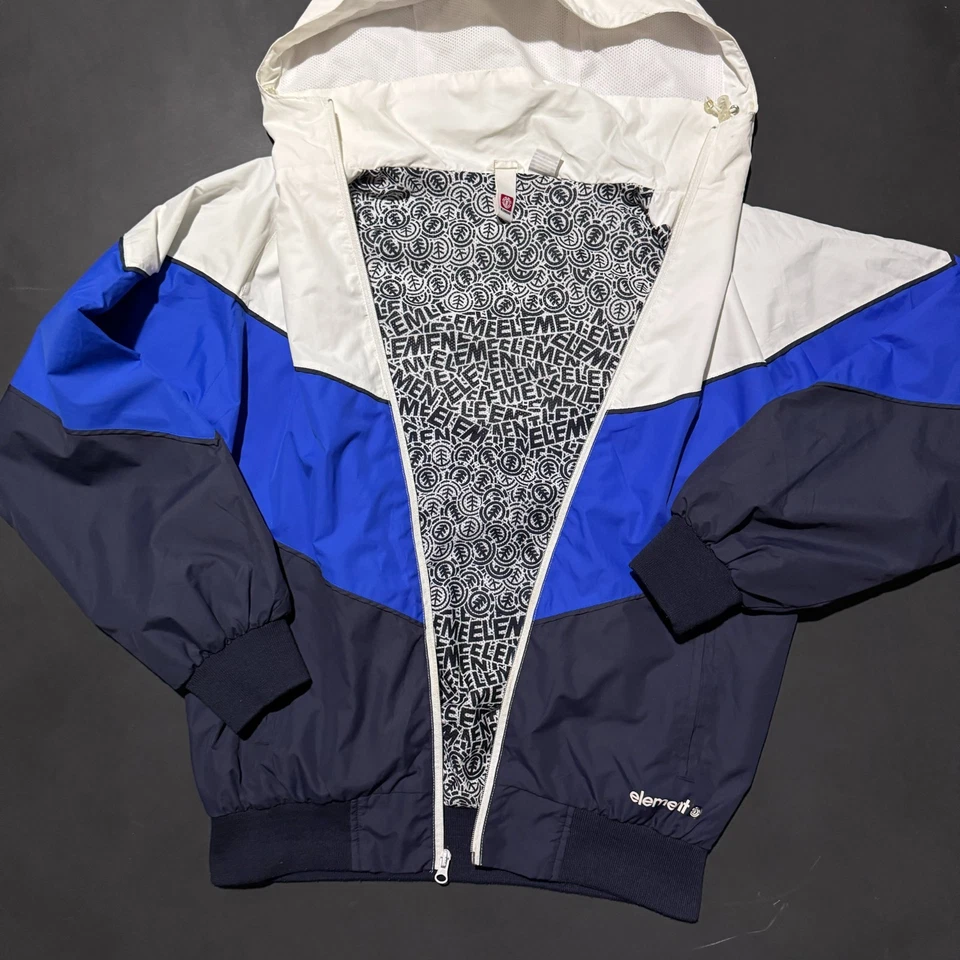 Sudadera con Capucha Vintage Element Skate Cremallera Patín Cortavientos Azul Para Hombre Talla Pequeña Y2K Foto 2 de 4