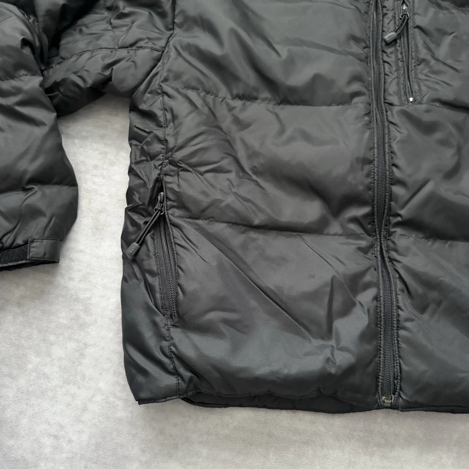Винтажный мужской GAP вниз пуховик куртка размер M черный полный молнии Tech лыж снега выстеганная - Изображение 4 из 4