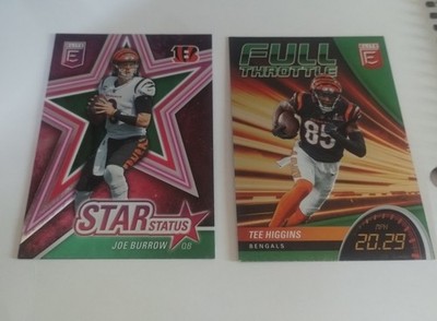 2022 Donruss Elite Joe Burrow Star Status Tee Higgins Full Throttle