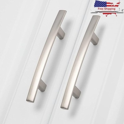 20 Pack Zinc Alloy Cabinet Handles Modern Drawer Pulls Brushed Nickel Finish New