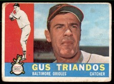 1960 Topps #60 GUS TRIANDOS Baltimore Orioles G/VG (Corner Wear)