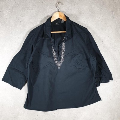Mossimo Plain Shirt Damen UK18 Schwarz