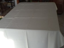 ANTICO LENZUOLO DI SOPRA MATRIMONIALE IN LINO COTONE COLORE ECRU' ANNI '30 NUOVO