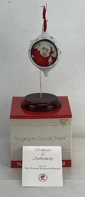 #ad NEW NORMAN ROCKWELL MUSEUM RINGING IN GOOD CHEER PORCELAIN CHRISTMAS ORNAMENT $18.99