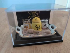 Dollhouse Miniature Kitchen Honey Jam  Tray Marmalade Reutter Porcelain 1:12 