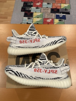 Size 8.5 - adidas Yeezy Boost 350 V2 Zebra White Red Black 2022 CP9654 Sneakers