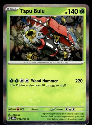 Tapu Bulu 006/064 Rare Shrouded Fable Pokemon Holo NM Englisch