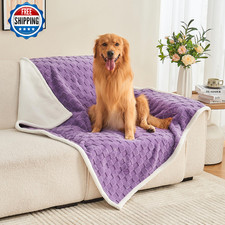 Yaning Checkered Waterproof Blanket for Bed Couch Sofa Car, Fluffy Soft Dog Blan