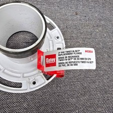 Oatey 43654 3 Inch PVC Twist-N-Set Replacement Toilet Closet Flange White