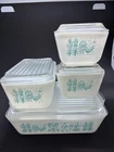 Pyrex Amish ButterPrint Refrigerator 8 Pc. Set 501 502 503 w/ Lids Beautiful Set