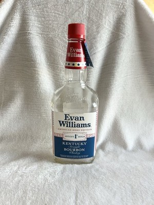 Evan Williams American Hero Edition 1.75L Red White Blue Bourbon Bottle EMPTY