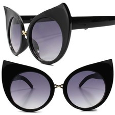 Classic Retro Look Fashion Elegant Chic Pointy Cat Eye Sunglasses Black Frame