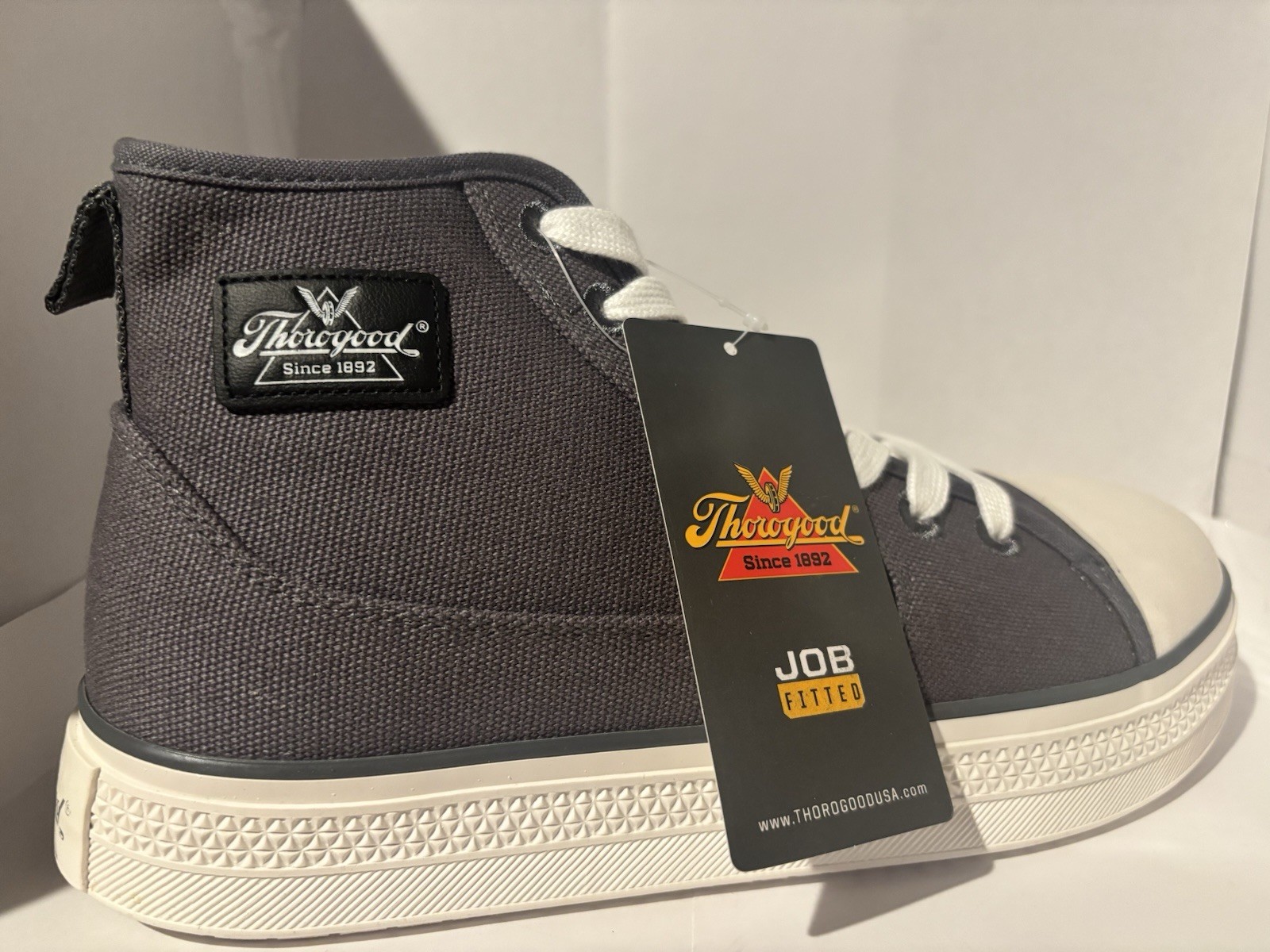 Thorogood Steel Toe Work High Tops 808 2200 Size 8 Mens Gray