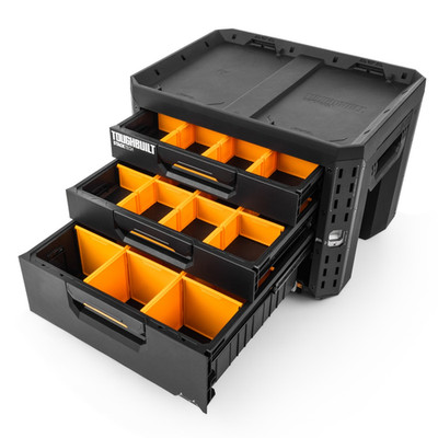 ToughBuilt TB-B1-D-73 StackTech  abschließbarer Werkzeugkoffer mit 3 Schubladen