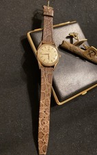 Vintage Buren Uhr Grand Prix /Seltenenes Modell 254510/ Neues Lederband O.Deko