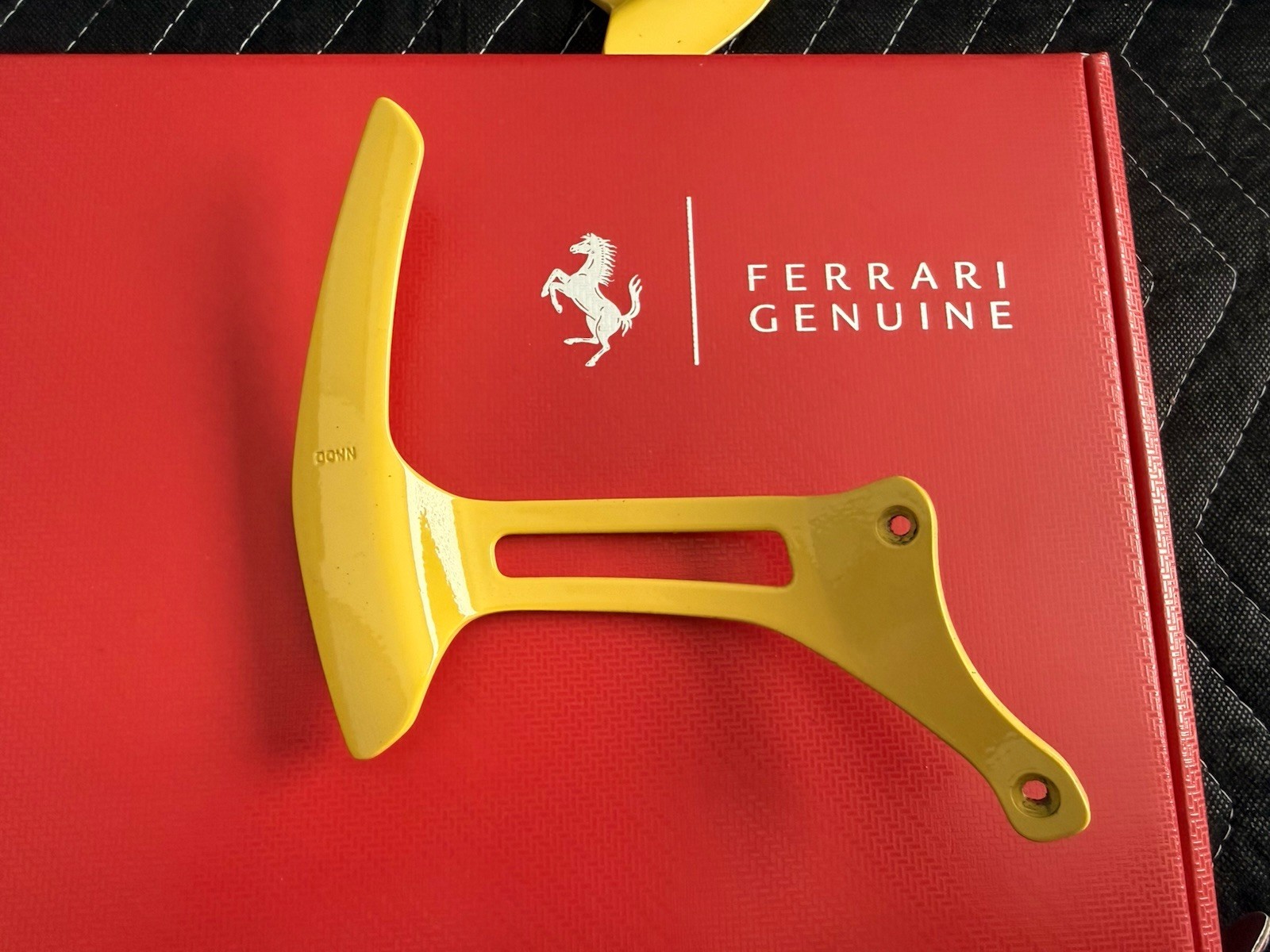 OEM Genuine Ferrari F12 Paddle Shifter Used Painted Yellow - Part #263763