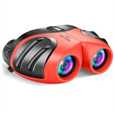 LET'S GO Binocular for Kids, Compact High Resolution Shockproof Binoculars Red