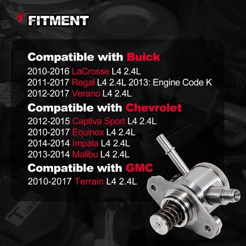 Pompa carburante alta pressione compatibile con Buick Lacrosse 2010-2016, 2011-2017 R... - Foto 6 di 7