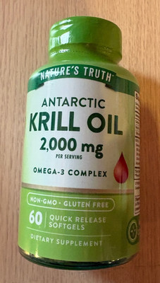 Nature's Truth Antarctic KRILL OIL 2,000mg Exp 05/2027