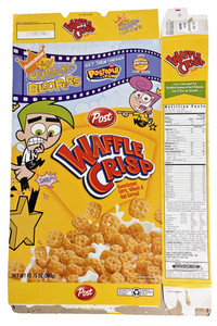 Fairly OddParents TV Show Post Waffle Crisp Cereal Box