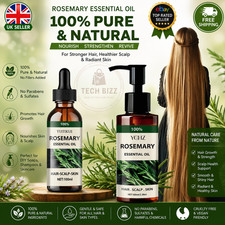 100% Pure Organic Rosemary Essential Oil & Natural Aromatherapy Hair Growth Body