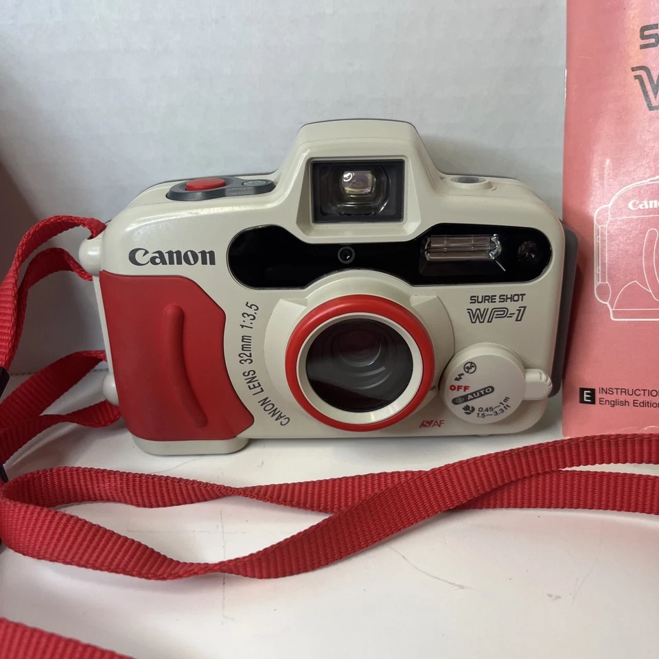 Canon Sure Shot WP-1 35mm Waterproof Film Camera W/Case & Manual Tested Working - Image 2 of 4