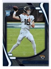 Trevor Lawrence Rookie Card (RC) 2021 Panini Absolute Jaguars. rookie card picture