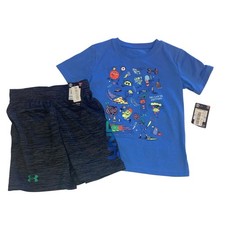 Under Armour Boys Size 5 Shirt Shorts Set, New NWT