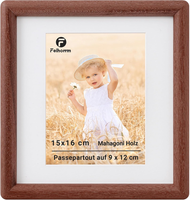 Feihorrm Bilderrahmen 15X16, Mahagoni Fotorahmen Mit GehäRtetem Glas | Rahmen Mi