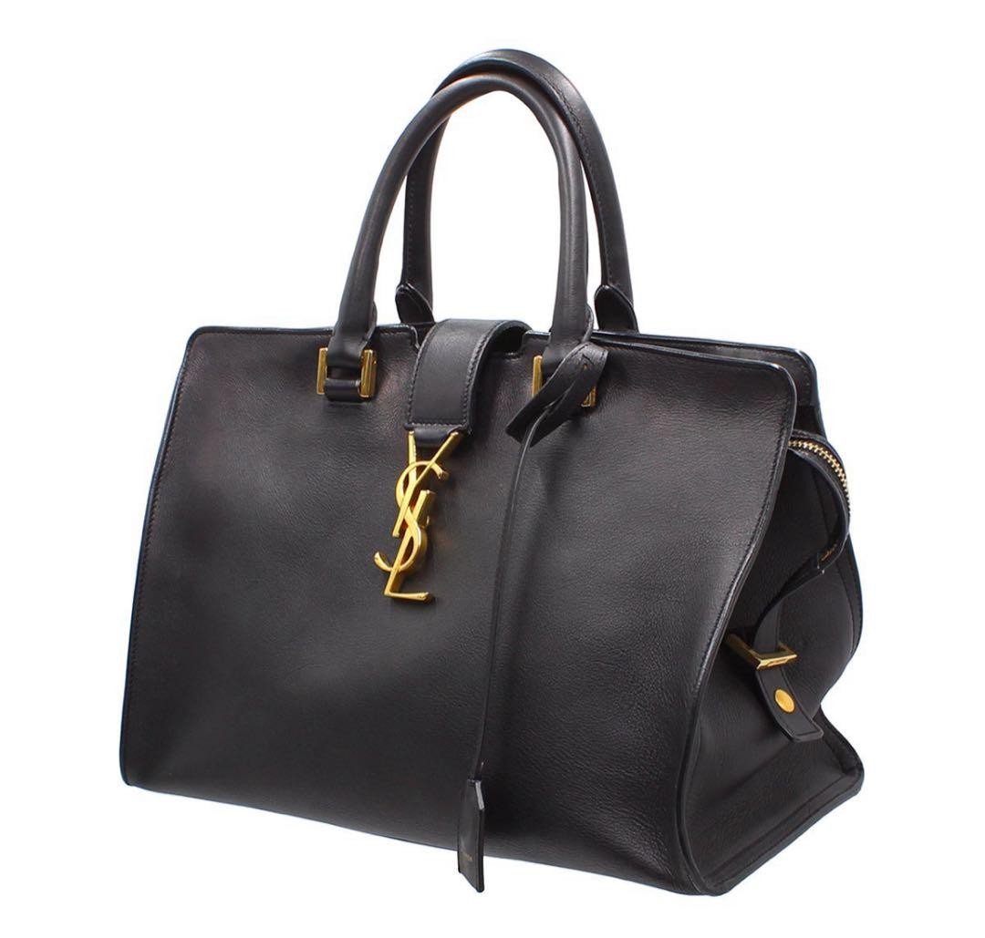 Borsa a tracolla Saint Laurent borsetta bambino cabas pelle nera con tracolla