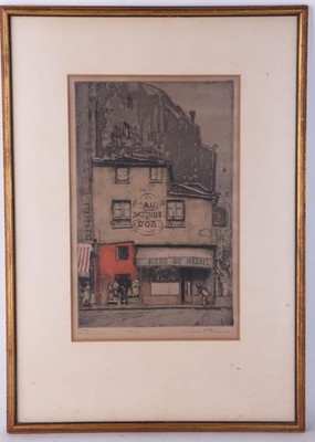 Max Pollak (1886 - 1970) - Das alte Paris - Au Bacchus D'Or Original-Radierung