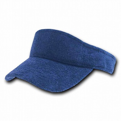 Navy Blue Terry Cloth Golf Tennis Plain Adjustable Sun Visor Cap Caps Hat Hats