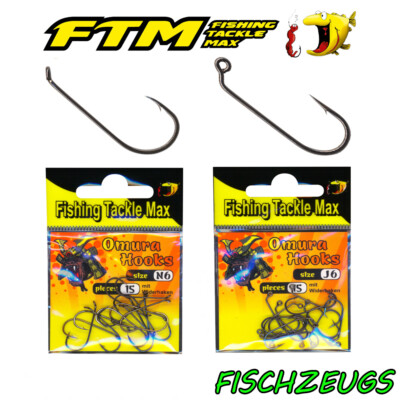 FTM Omura Hooks Forelle Nymphenhaken Jig für Tungstenperle Haken Gummiköder 15St