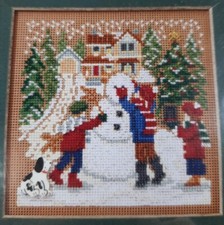Snow Day Cross Stitch Kit Mill Hill 2009 Buttons  Beads Winter MH149302