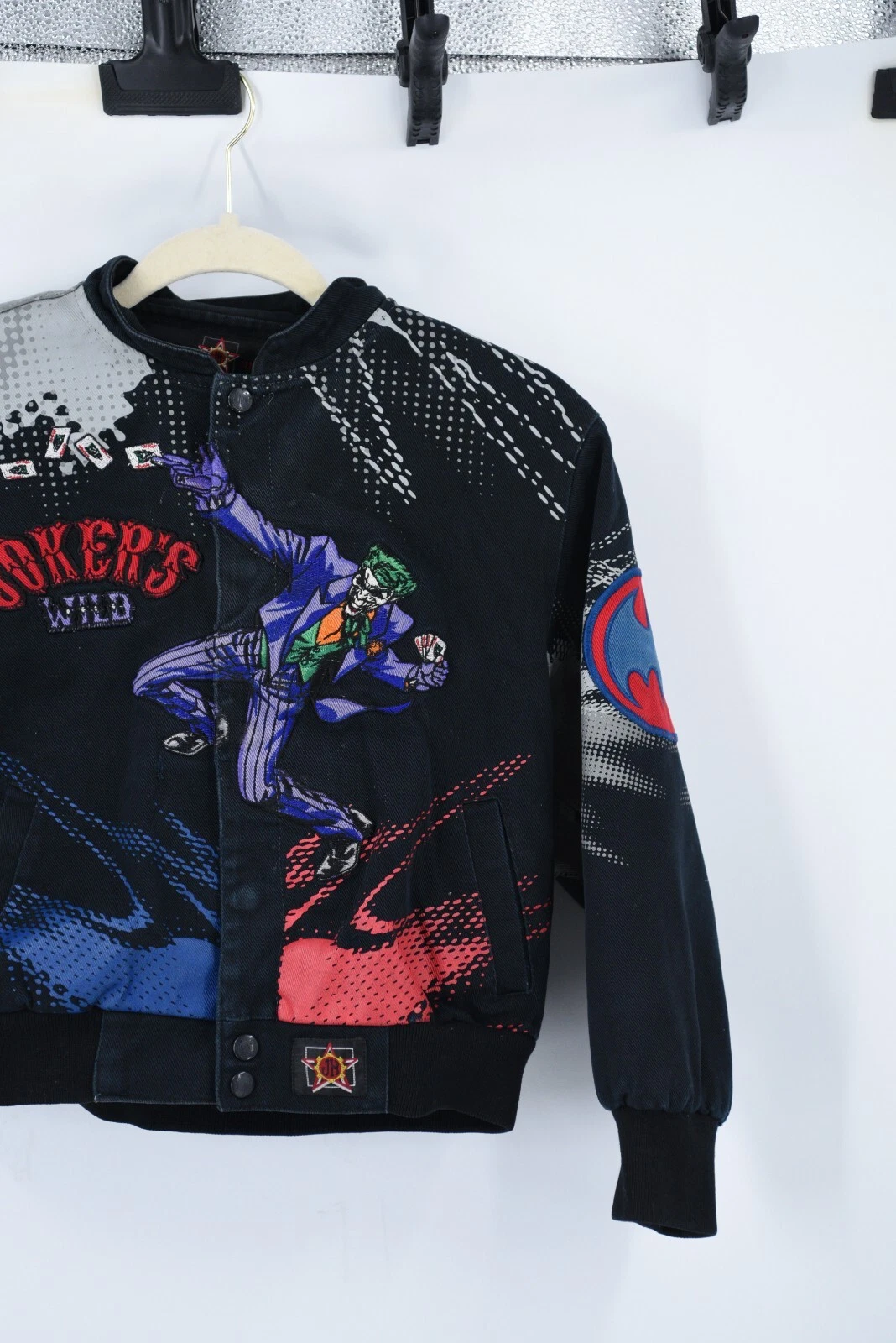 Batman Joker Jeff Hamilton Youth Medium Baseball Jacket