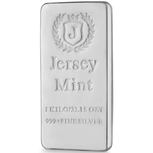 1 Kilo ( 32.15 oz ) Silver .999 Bullion Cast Bar - Jersey Mint- In Stock