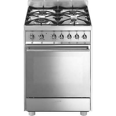 CUCINA SMEG INOX 4 FUOCHI CON MAXI FORNO PIROLITICO CLASSE A -10% mod.  CP60X9 | eBay