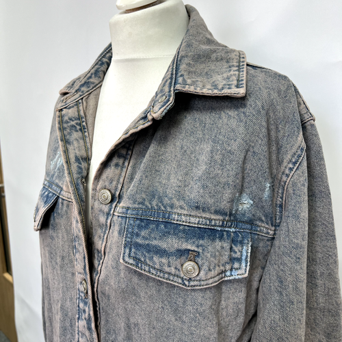Free People Anna Lou Denim Duster Coat. Blue. Small. RRP £158 - Picture 5 of 7