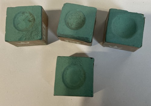 4 Pc Vintage Brunswick Green Pool Chalk - Imagen 3 de 3