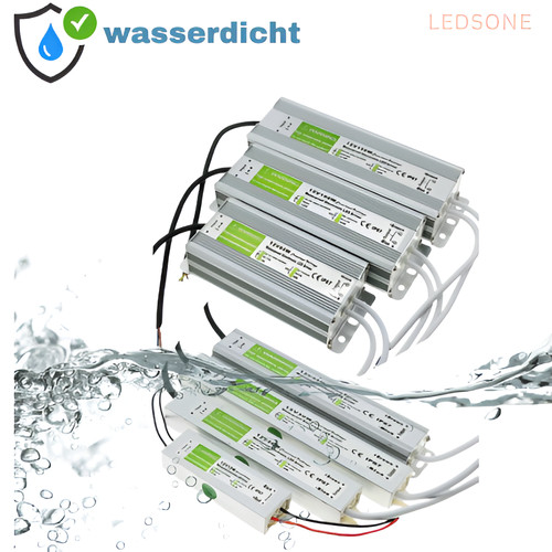 DC12V LED Trafo Netzteil wasserdicht IP67 für LED Lichttrei Streifen 10-200W DHL