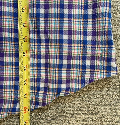 Peter Millar Button Down Shirt Mens Sz Large Dress Checked Plaid Colorful - Picture 7 of 8