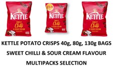 KETTLE Potato Crisps Variety of Flavours 40g, 80g, 130g Bags Multipack Selection