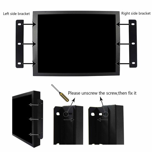 Moniteur industriel 12,1" 4:3, tactile capacitif 10 points, HD VGA DVI, boîtier métallique - Photo 4/5