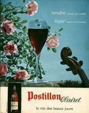 Publicité ancienne vin Postillon Clairet 1963 issue de magazine