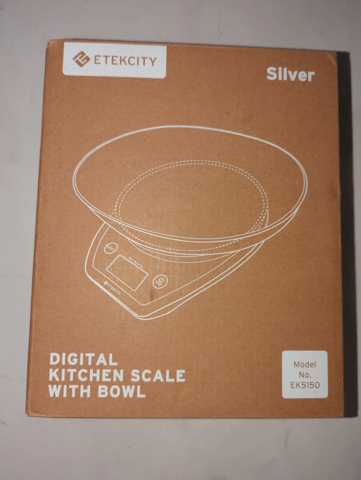 Etekcity Food Kitchen Scale with Bowl, Digital Ounces and Grams Model No. EK5150