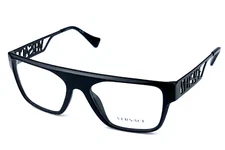 New VERSACE Eyeglasses MOD. 3326-U 5380 55-19 145 Shiny & Matte Black Frames
