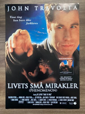 Phenomenon John Travolta Kyra Sedgwick 1996 Danish Movie Press Release