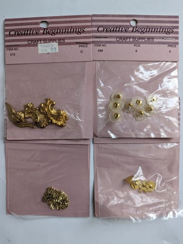 Lot Of 18 Brass Jewelry Charms Craft Accessories By Creative Beginnings -Sealed - Picture 6 of 7