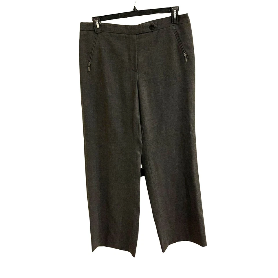 Pantalones de vestir Armani Collezioni traje pantalón recto lana cremallera bolsillos pliegue lateral M Foto 2 de 4